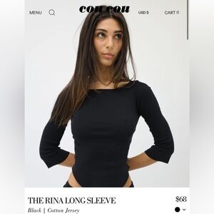 Cou Cou Intimates Rina Black Long Sleeve Tee